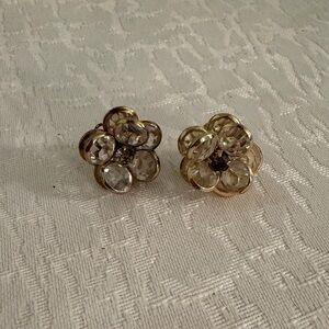 Upcycled Glass Flower Stud Earrings